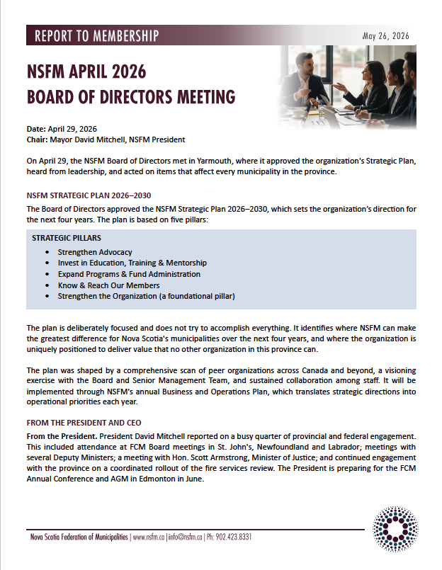 April 29 Board Meeting